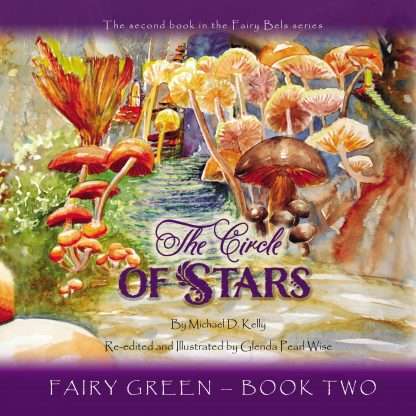 A fairy staircase winding up through a toadstool forest to the entrance of the Royal Kingdom of Fairy Green