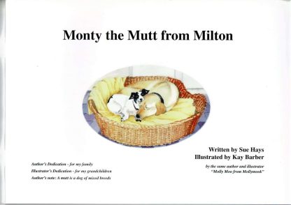 The inside title page of Monty the Mutt from Milton
