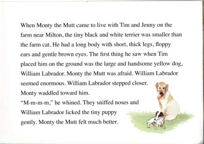 The first text page of the story Monty the Mutt from Milton.