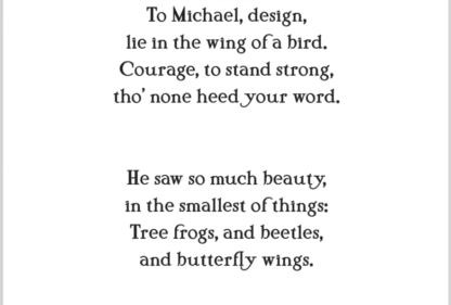 description of how Michael felt about nature