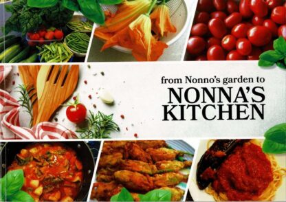 The front cover of "from Nonno's garden to Nonna's kitchen" beautifully illustrated